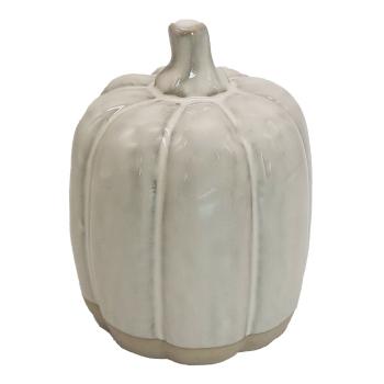 Béžová porcelánová dekorace dýně Pumpkin M - Ø 9*12 cm 6CE1596M