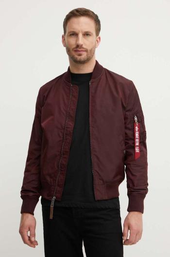 Bomber bunda Alpha Industries vínová barva, přechodná