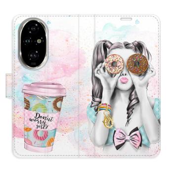 Flipové pouzdro iSaprio - Donut Worry Girl - Honor 200 Pro