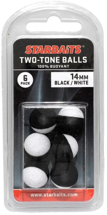 Starbaits Pěnová Nástraha Two Tones Balls 14mm 6ks - černá/bílá