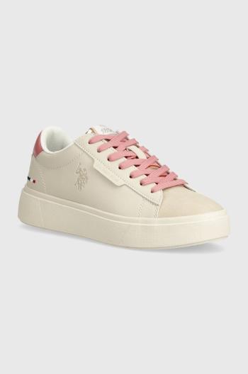 Sneakers boty U.S. Polo Assn. ASHLEY béžová barva, ASHLEY001W/CYH1