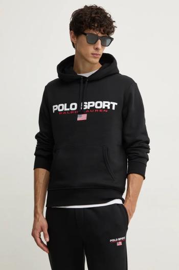 Mikina Polo Ralph Lauren pánská, bílá barva, s kapucí, s potiskem, 710938447