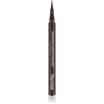 flormar Midnight Matte Eyeliner linka na oči ve fixu s matným efektem odstín 02 Brown 1 ml