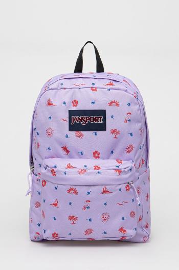 Batoh Jansport fialová barva, velký, vzorovaný