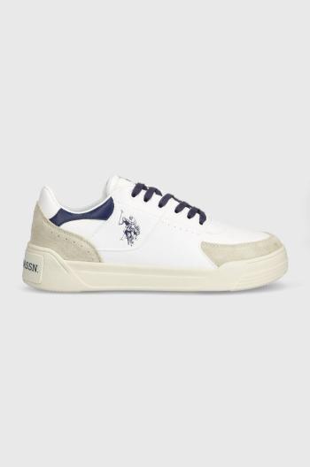 Sneakers boty U.S. Polo Assn. NOLE bílá barva, NOLE003M 4YS1