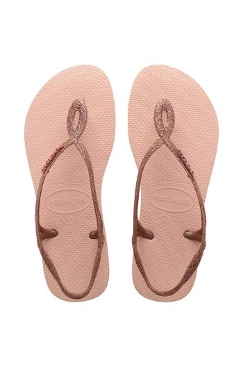 Dětské sandály Havaianas LUNA PREMIUMI BALLET růžová barva