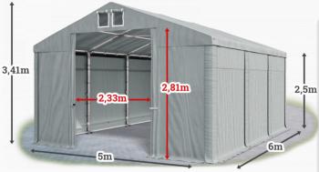 Skladový stan 5x6m PROFI Šedá