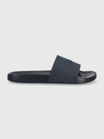 Calvin Klein pánské modré pantofle POOL SLIDE RUBBER - 43 (DW4)