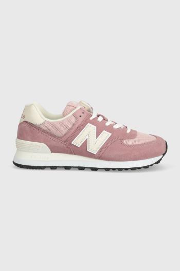 Sneakers boty New Balance 574 růžová barva, U574BWE