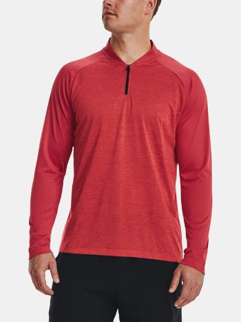 Under Armour UA Tech 2.0 Novelty 1/4 Zip Triko Červená