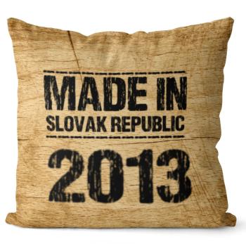 Vankúš Made In + rok (Veľkosť: 40 x 40 cm, rok: 2013)