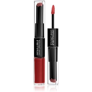 L’Oréal Paris Infallible 24H dlouhotrvající rtěnka a lesk na rty 2 v 1 odstín 502 Red To Stay 5,7 g