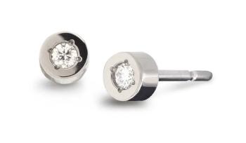 Boccia Titanium Titanové náušnice s brilianty 05083-03