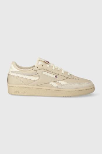 Kožené sneakers boty Reebok béžová barva