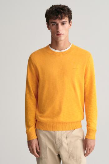 SVETR GANT COTTON LINEN C-NECK MEDAL YELLOW