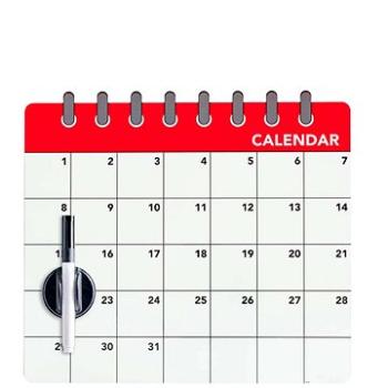 Balvi Magnetická popisovatelná tabule na lednici Calendar 26239, bílá (26239)