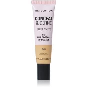 Makeup Revolution Conceal & Define matující make-up odstín F9.2N 23 ml