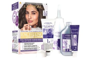 Loréal Paris Excellence Cool Creme odstín 5.11 ultra popelavá světlá hnědá barva na vlasy