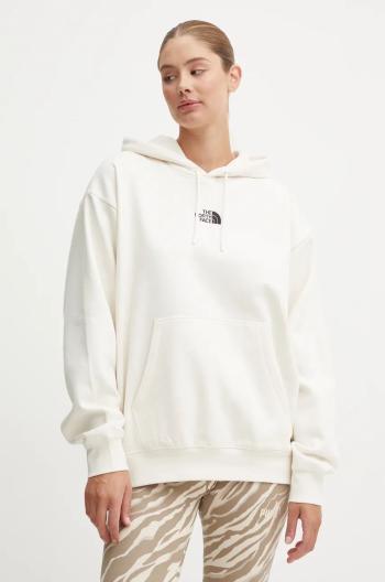 Mikina The North Face Essential Hoodie dámská, béžová barva, s kapucí, hladká, NF0A89ENQLI1