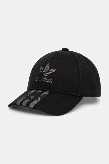 Bavlněná baseballová čepice adidas Originals černá barva, s aplikací, IY1545