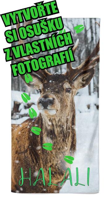 Osuška z vlastních fotografií a textů pro myslivce