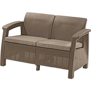 KETER Lavice zahradní CORFU LOVE SEAT capuccino (227644)