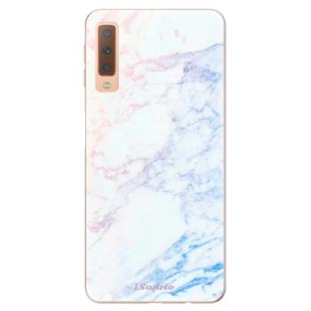 Odolné silikonové pouzdro iSaprio - Raibow Marble 10 - Samsung Galaxy A7 (2018)