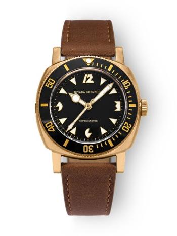 Nivada Grenchen Depthmaster Bronze - Brown Leather