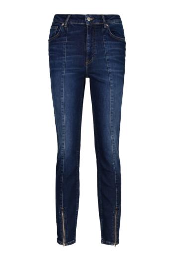 DŽÍNY GANT INDIGO SLIM JEANS WITH ZIP HEM DARK BLUE WORN IN