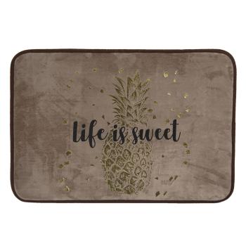 Champagne koupelnová předložka se zlatým potiskem Life is sweet - 60*40*1 cm MC146