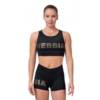 Dámský mini top Nebbia Gold Mesh 830  Black  M