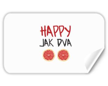 Samolepky obdelník Happy jak dva grepy