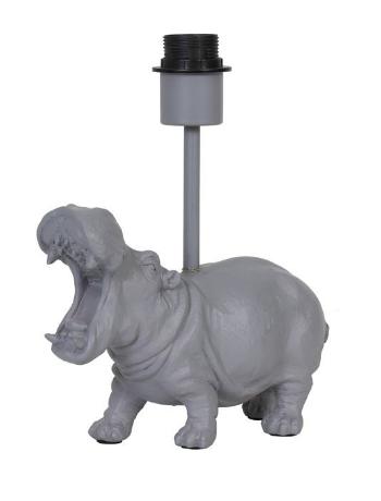 Šedá základna ke stolní lampě s hrošíkem Hippo - 27*11*28 cm / E27 1728227