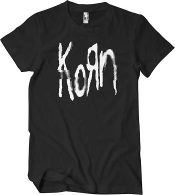 Korn Tričko Glitch Logo Unisex Black L