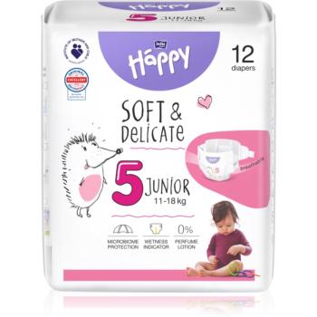 Bella Baby Happy Soft&Delicate Size 5 Junior jednorázové pleny 11-18 kg 12 ks