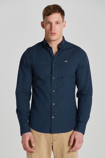 KOŠILE GANT SLIM MICRO PRINT SHIRT MARINE