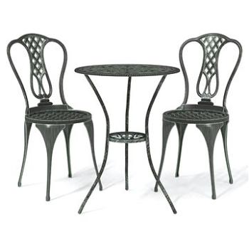 3dílný bistro set litý hliník zelený, 317751 (317751)