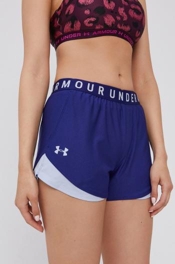 Tréninkové šortky Under Armour Play Up 3.0 tmavomodrá barva, s potiskem, medium waist, 1344552