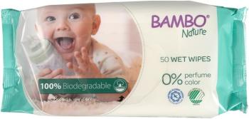 BAMBO Nature Ubrousky vlhčené biologicky rozložitelné, 50 ks