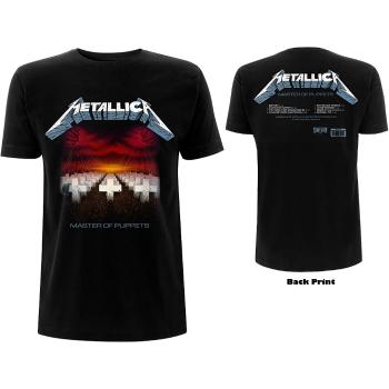 Metallica tričko Master of Puppets Tracks Čierna XXL