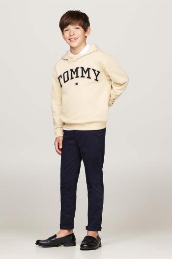 Dětské kalhoty Tommy Hilfiger 1985 SOFT TWILL CHINO PANTS tmavomodrá barva, hladké, KB0KB09435