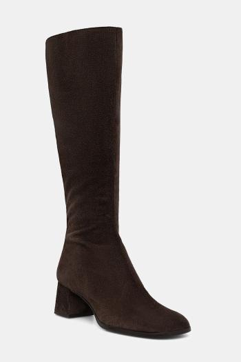 Billi Bi csizma velúrból barna, magassarkú, A9287 556