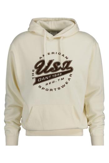 MIKINA GANT USA HOODIE CREAM