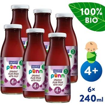 SALVEST Ponn BIO Švestková šťáva s dužinou (6× 240 ml) (4740073075609)