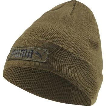 Puma CLASSIC CUFF BEANIE Pánská pletená čepice, khaki, velikost