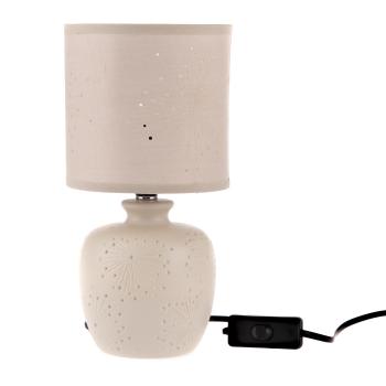 Galaxy kerámia asztali lámpa, bézs, 13 x 26,5 x 13 cm, bézs
