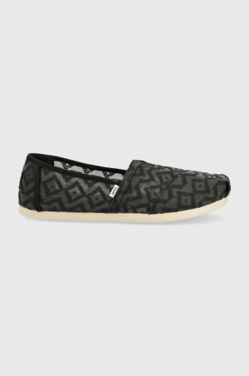 Espadrilky Toms Alpargata černá barva