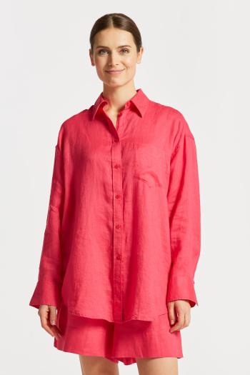 KOŠILE GANT OS LINEN SHIRT MAGENTA PINK