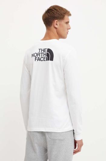 Tričko s dlhým rukávom The North Face L/S Easy Tee pánske, biela farba, s potlačou, NF0A8A6FFN41