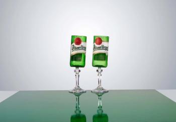 SKLENICE re-design Pilsner Urquel - edice DRUNK GLASSES, 1ks - Lukáš Houdek